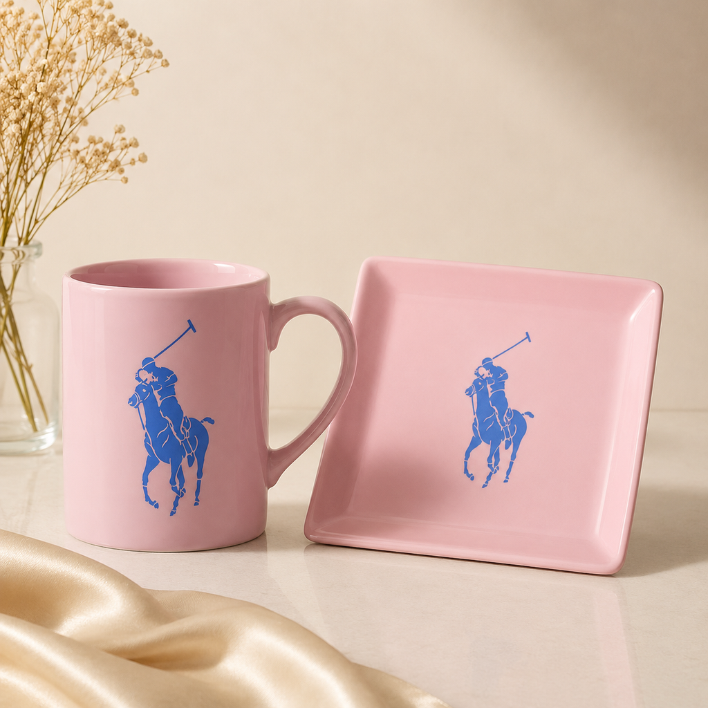 Polo Pink Set - Iconic Polo Mug & Polo Icon Trinket Tray