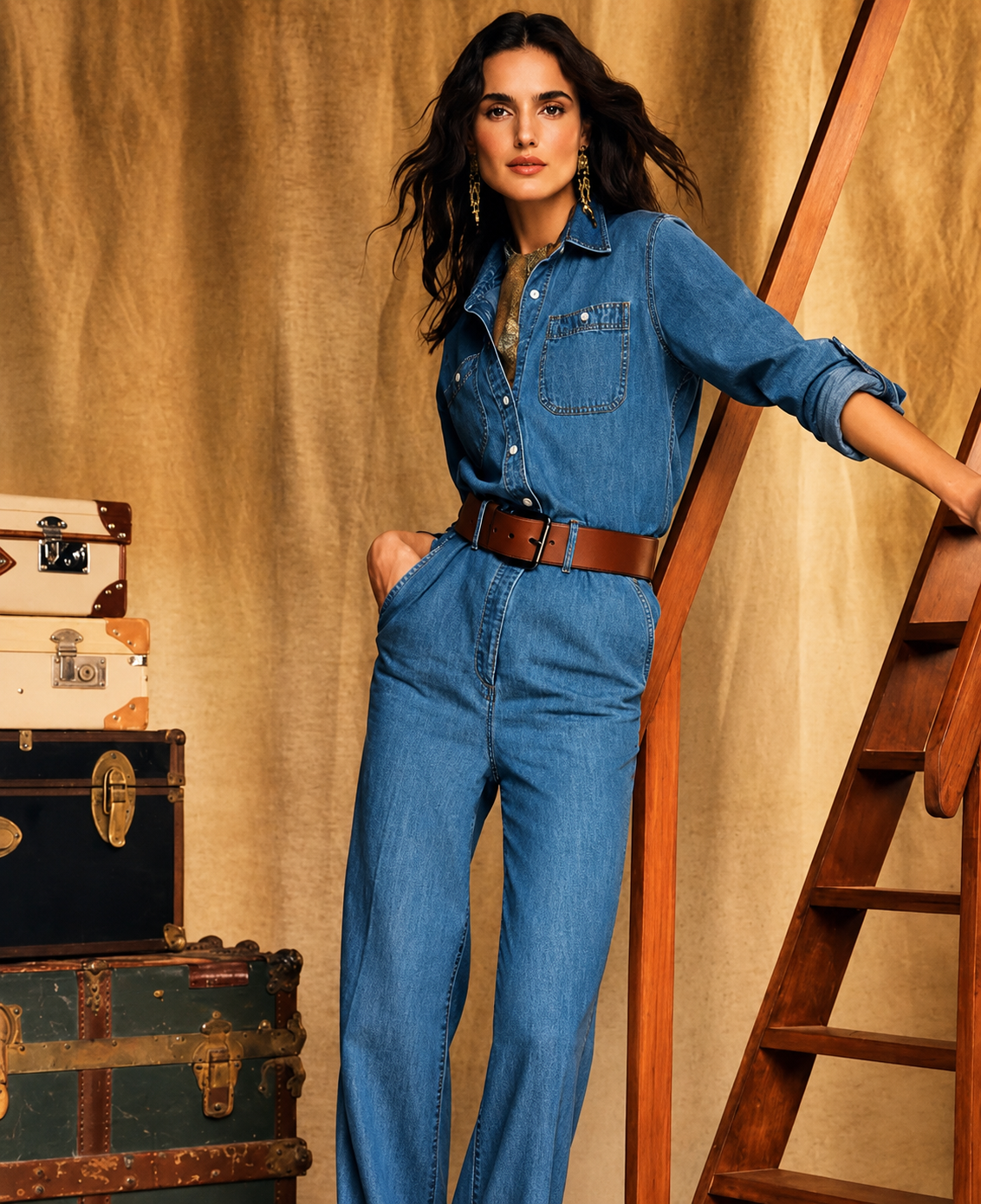 Vachetta Leather Wide Belt - Belti