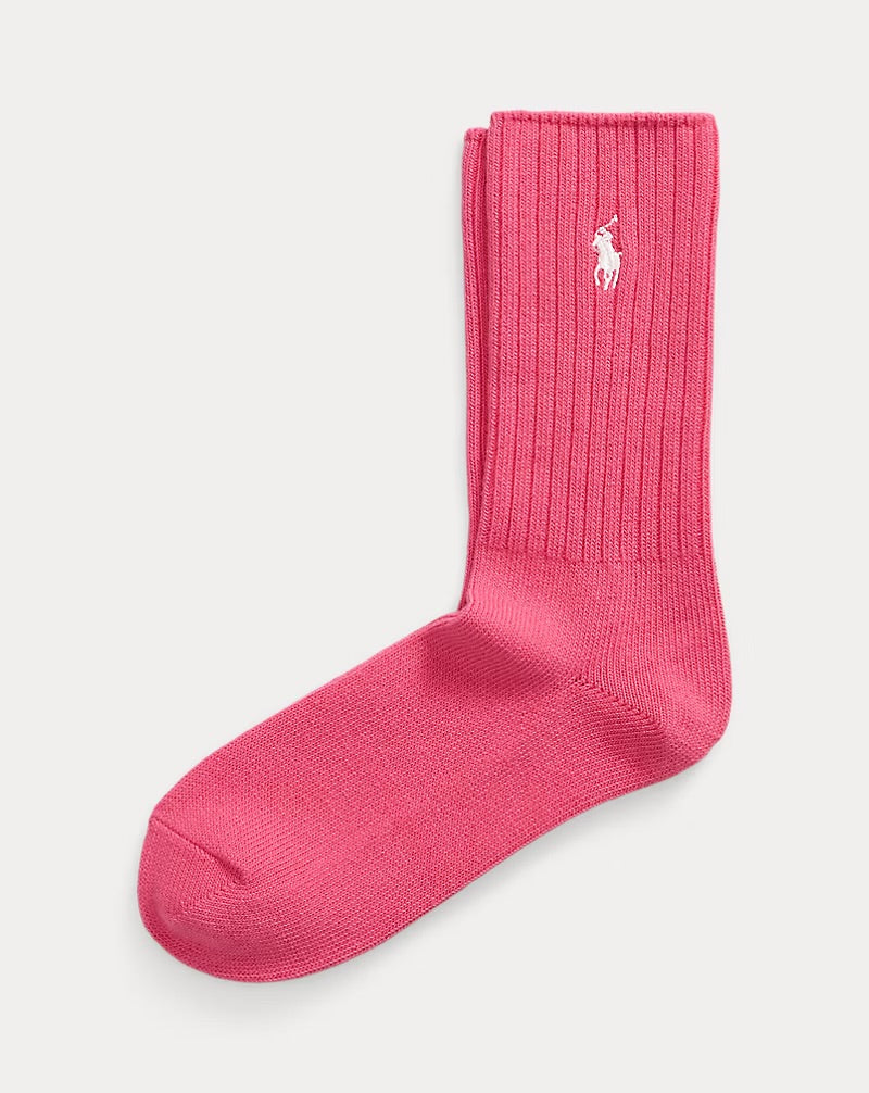 Rib-knit Crew Socks
