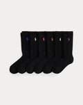 Embroidered Pony Crew Sock 6-Pack