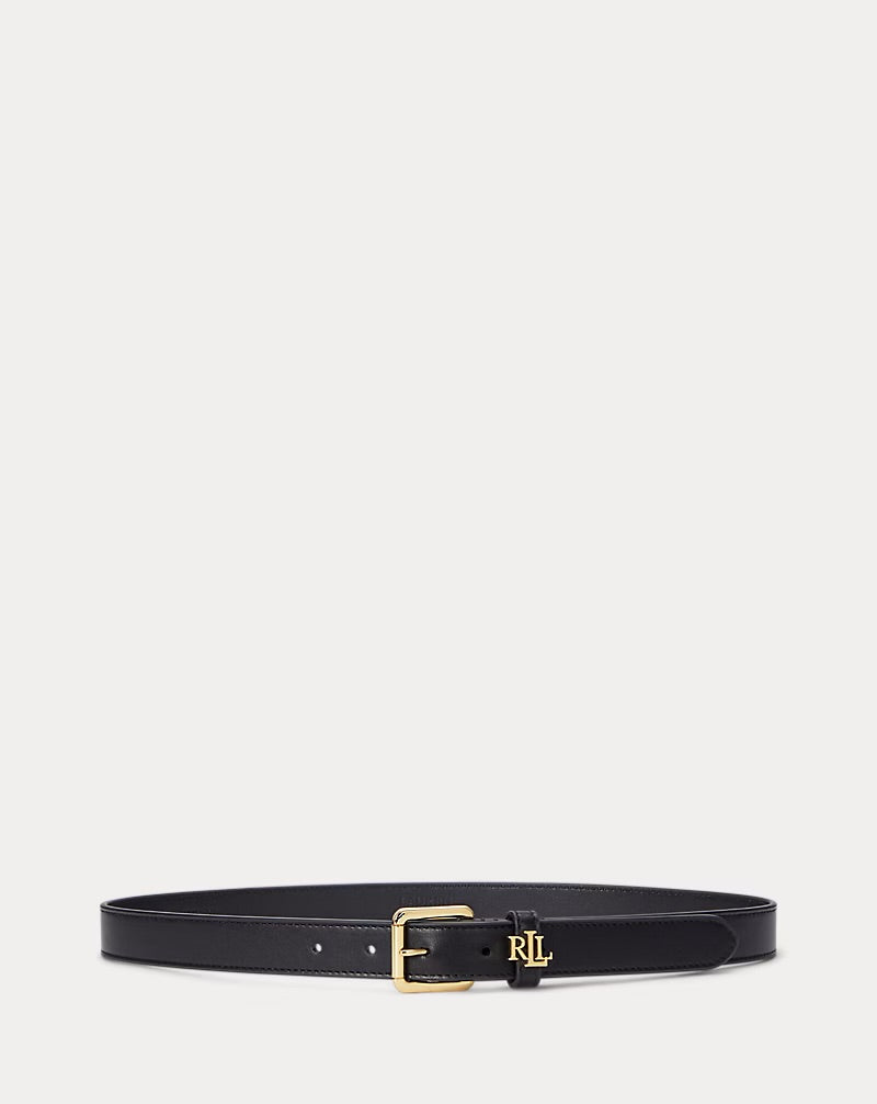 Logo-Keeper Skinny Leather Belt