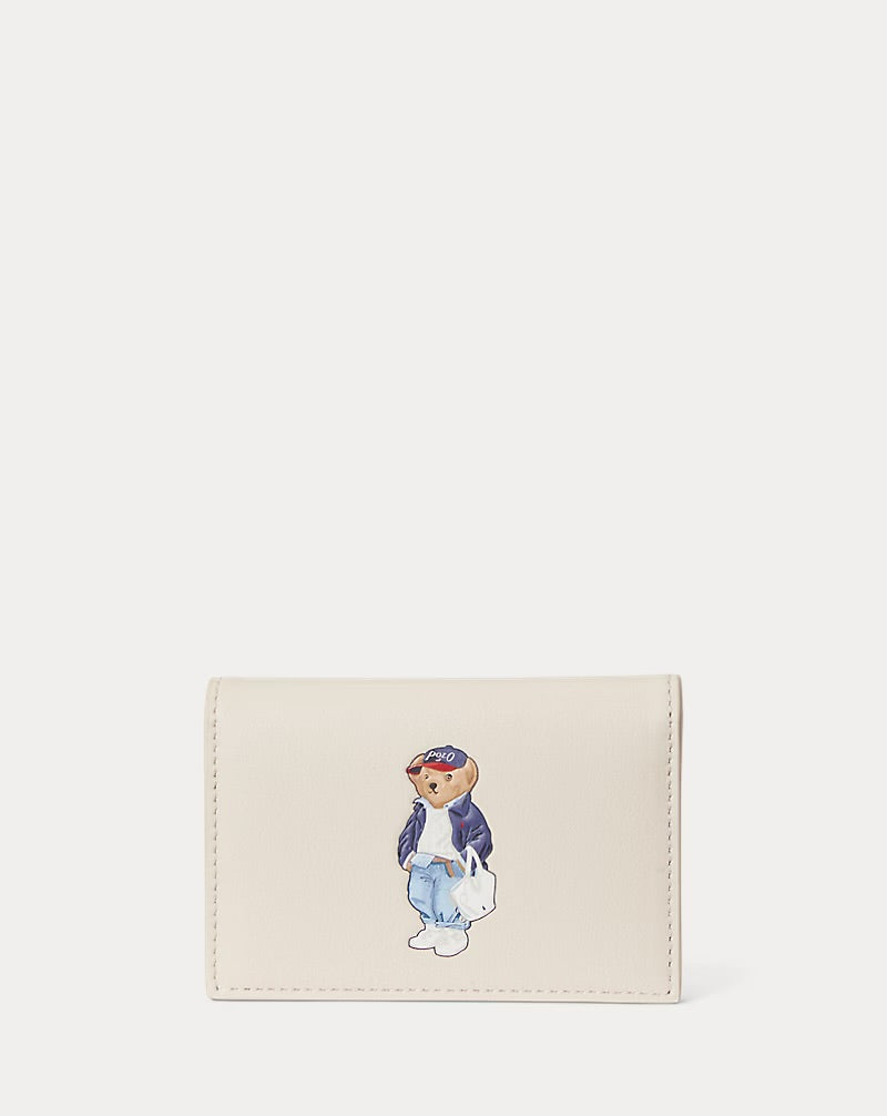 Polo Bear Leather Flapped Card Case