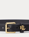 Logo-Keeper Skinny Leather Belt