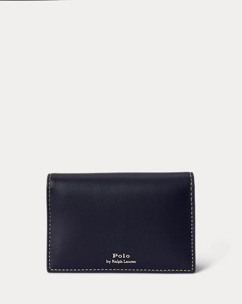 Polo Bear Leather Flapped Card Case