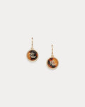 Tortoiseshell Logo Drop Earrings